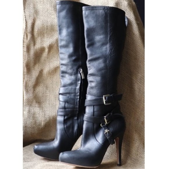 Sam Edelman Roula Black Leather Boot 